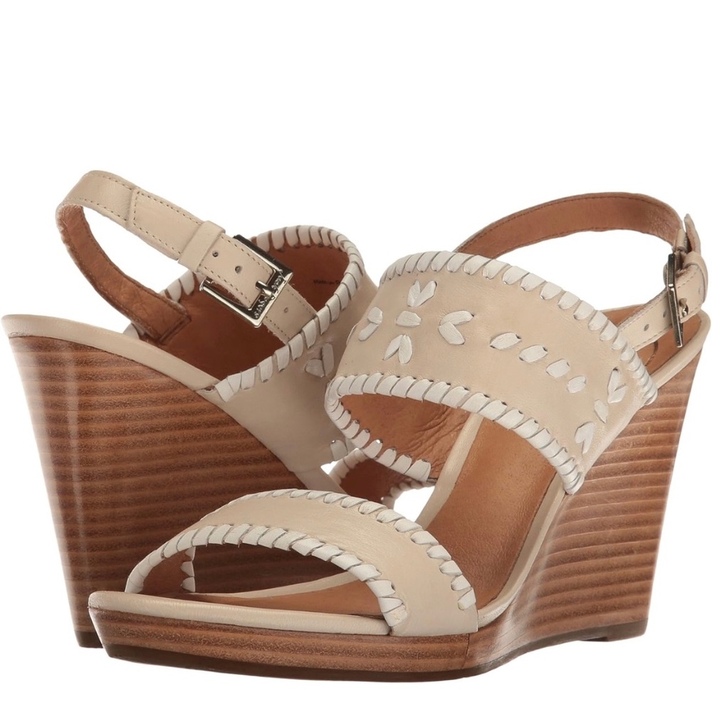 Jack Rogers Vanessa stacked wedge 7.5